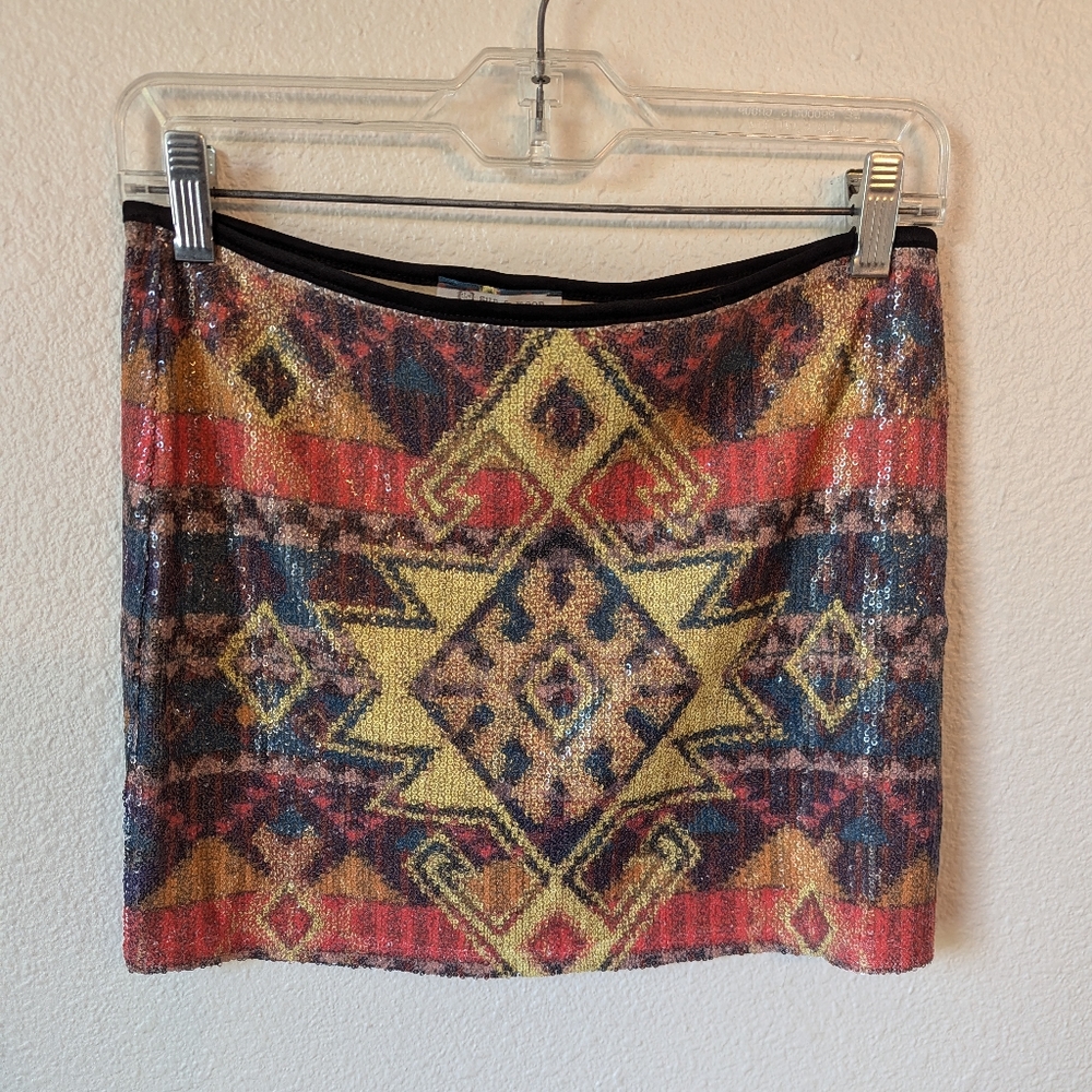 Sun & Moon Size Large Women's Sequins Skirt. Boho